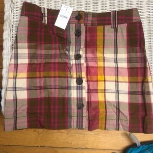 Jcrew Plaid Skirt NWT